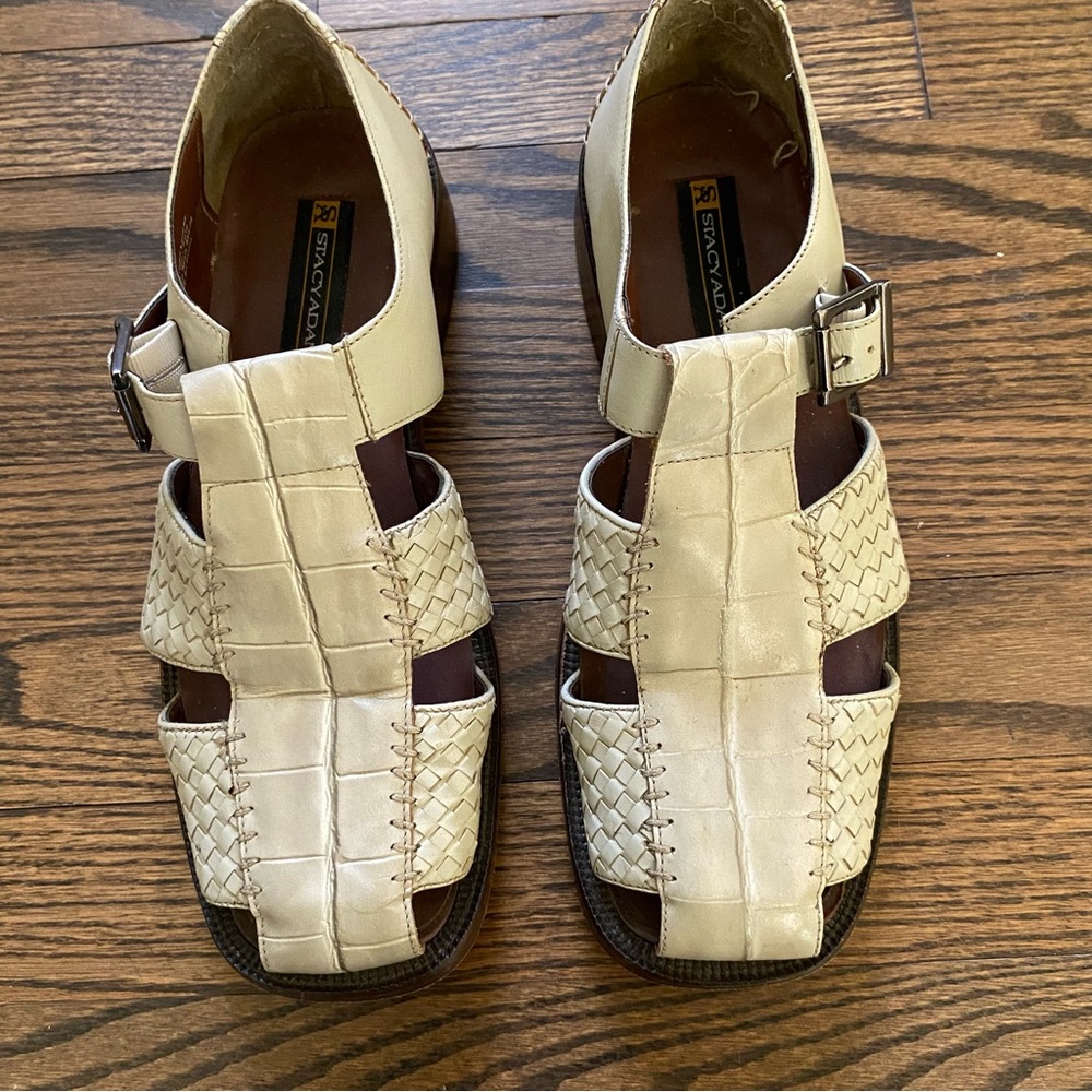 Stacy Adams ITHACA Ice Croc Basket Weave Sandals Dress Shoe